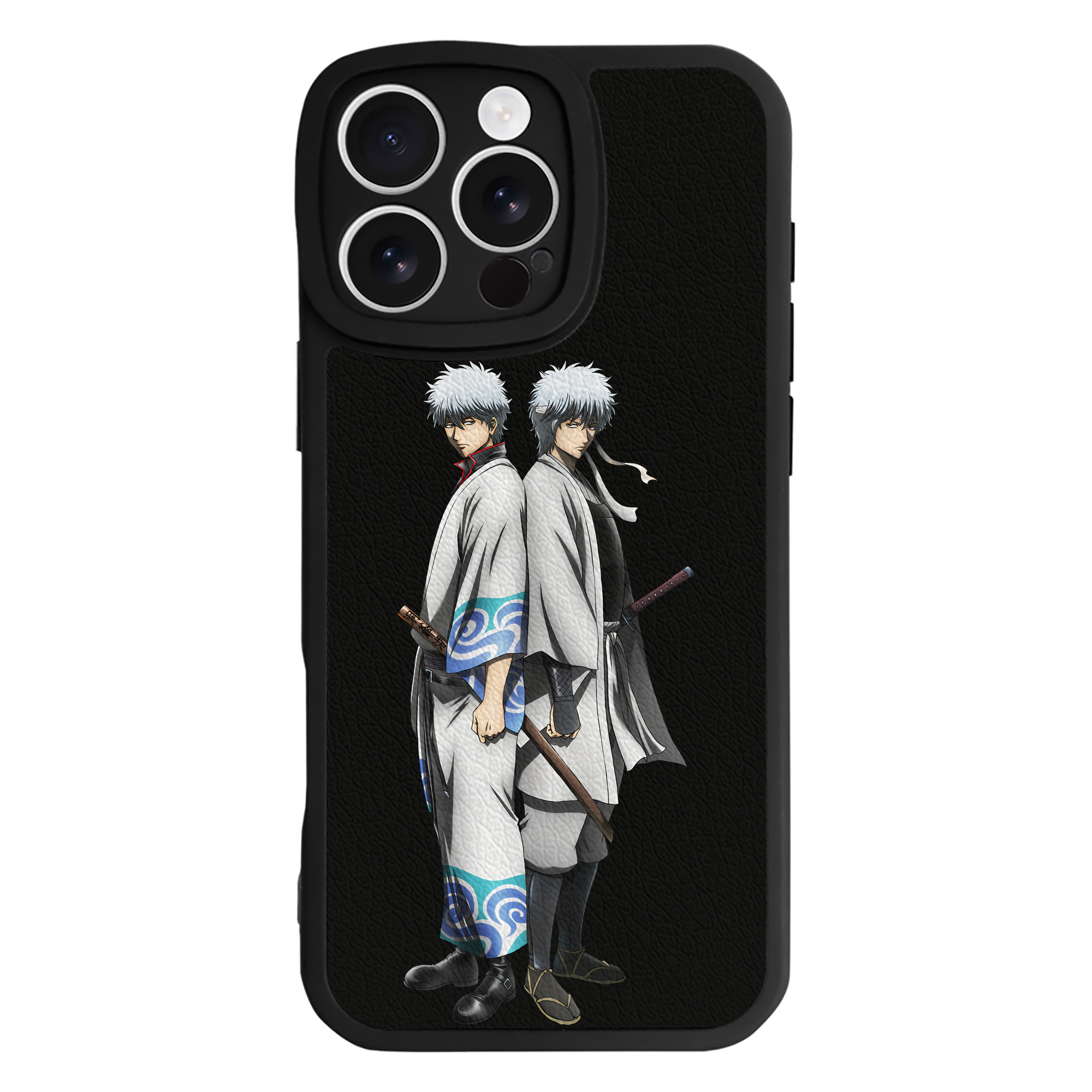 （画像用） ぎんたま 坂田銀時（さかたぎんとき） 神楽 志村新八（しむら しんぱち） GINTAMA Sakata Gintoki Kagura Shimura Shinpachi 【iPhone 16シリーズ対応】シリコンスマホケース（レザー調） 材質：シリコン
